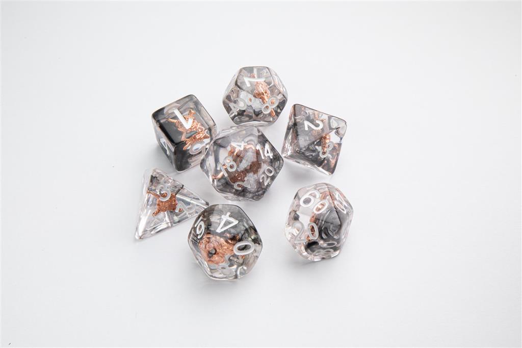 RPG DICE SET (SET OF 7) Embraced Series: Shield & Weapons
