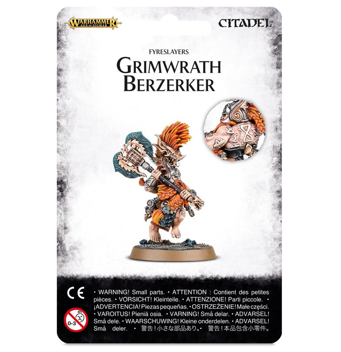 Box art for Fyreslayers - Grimwrath Berzerker, a Fyreslayers miniature set: Grimwrath Berzerker