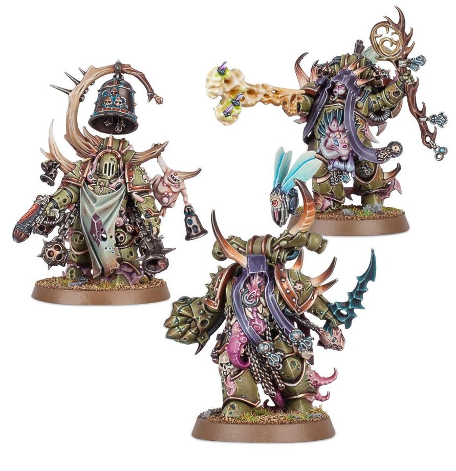 Warhammer 40000: Malignant Plaguecaster, Noxious Blightbringer, and Plague Marine Champion (GW Online Exclusive)