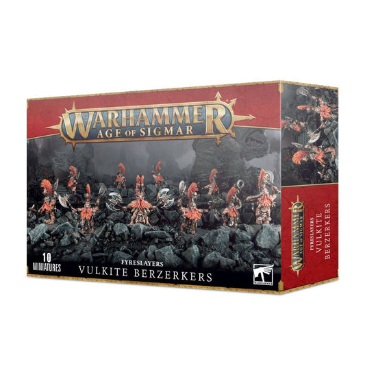 Box art for Fyreslayers - Vulkite Berzerkers, a Fyreslayers miniature set: Vulkite Berzerkers
