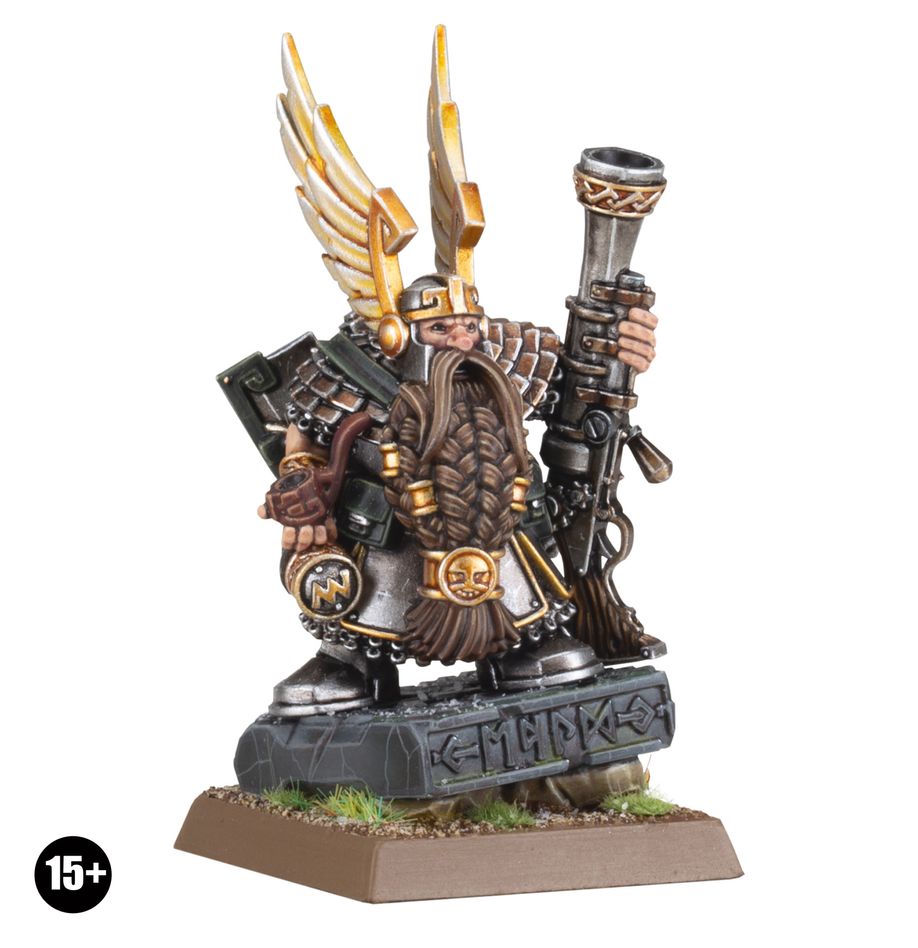 Warhammer The Old World: Dwarf Thane with Handgun on Oathstone (Expert Kit)