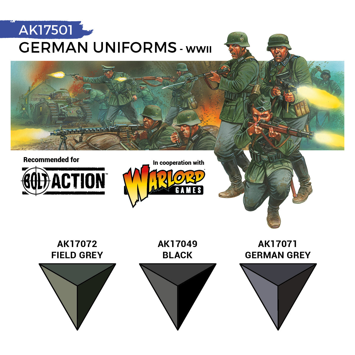 AK Interactive Quick Gen WWII German Uniform Paint Set