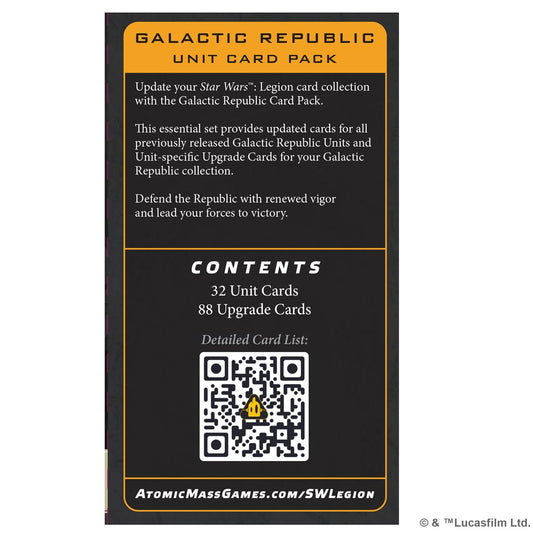 Star Wars: Legion: Galactic Republic Unit Card Pack