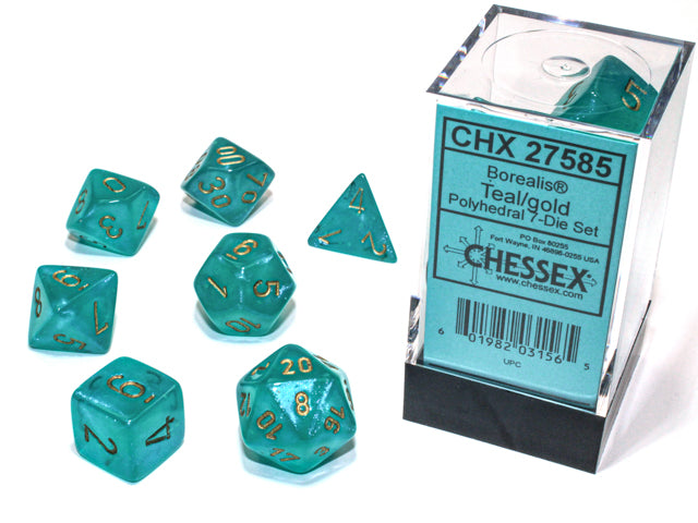 Chessex:磨砂 7 件加勒比蓝