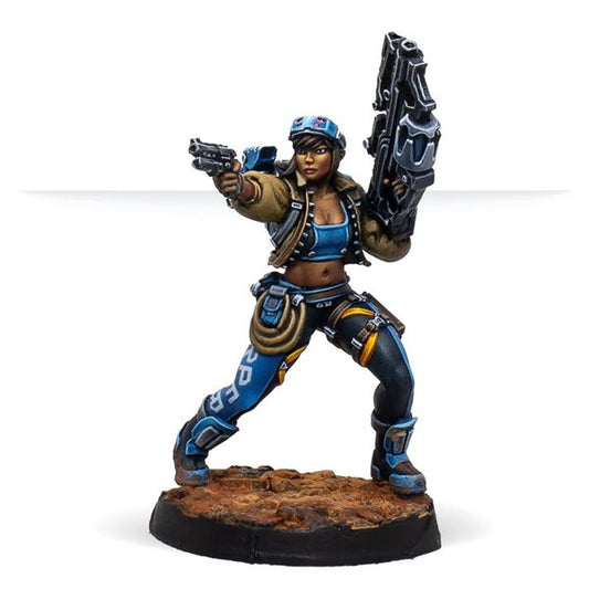 Infinity: PanOceania - Dr. Priya Harper Archeo-raider (Plasma Carbine)