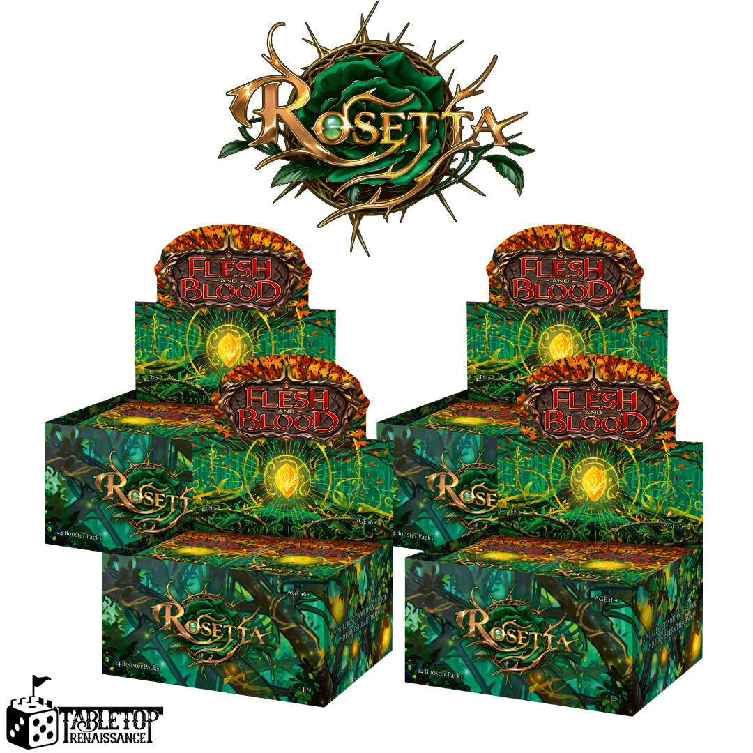 Flesh and Blood: Rosetta Booster Box x4 (Sealed Case) Tabletop Renaissance Games & Hobbies Flesh and Blood: Rosetta Booster Box x4 (Sealed Case) Tabletop Renaissance Games & Hobbies