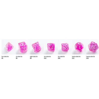 Candy-like Series: Raspberry RPG Dice Set (7pcs)