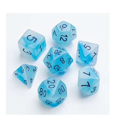 Glow Series: Icy Crumbs RPG Dice Set (7 pcs)