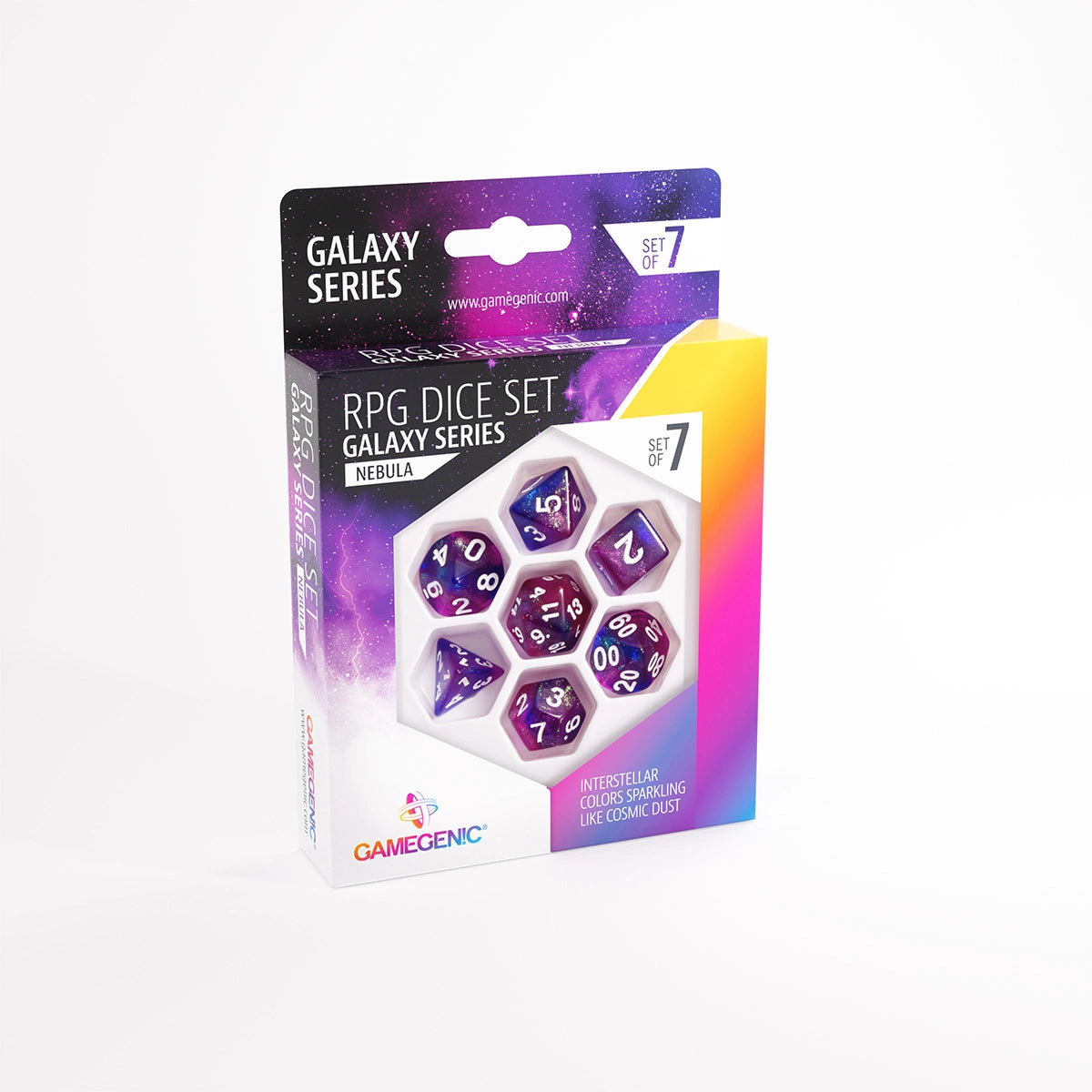 RPG DICE SET (SET OF 7) GALAXY SERIES: Nebula