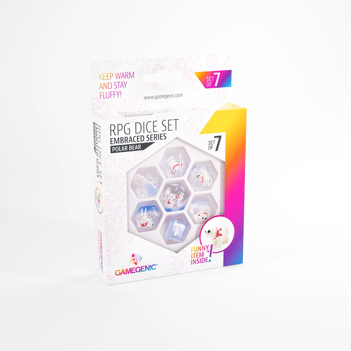 RPG DICE SET (SET OF 7) Embraced Series: Polar Bear