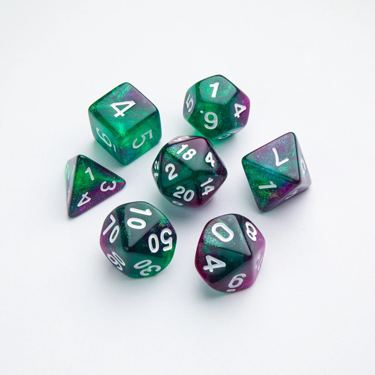 RPG DICE SET (SET OF 7) GALAXY SERIES: Aurora