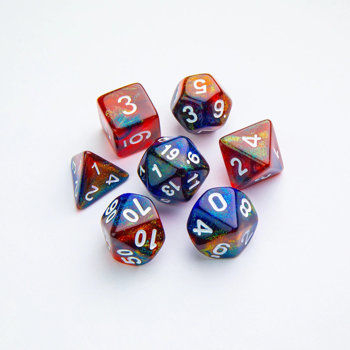 RPG DICE SET (SET OF 7) GALAXY SERIES: Mars