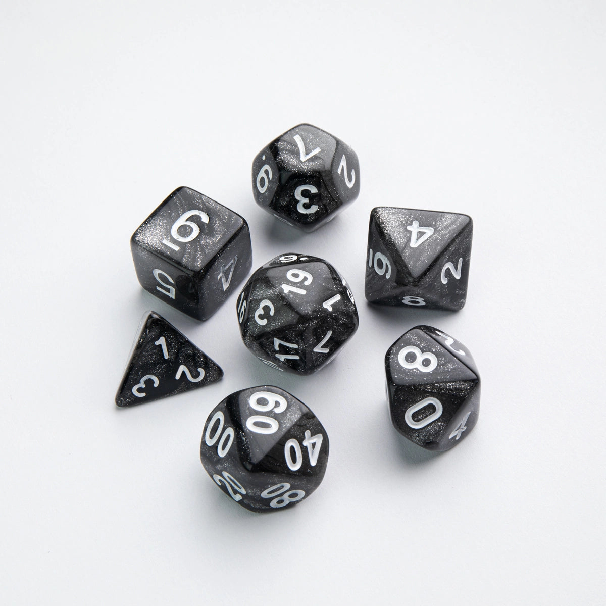 RPG DICE SET (SET OF 7) GALAXY SERIES: Moon