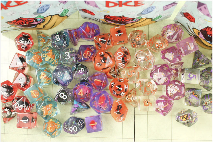 Vortex:12D6 绿色/金色骰子套装