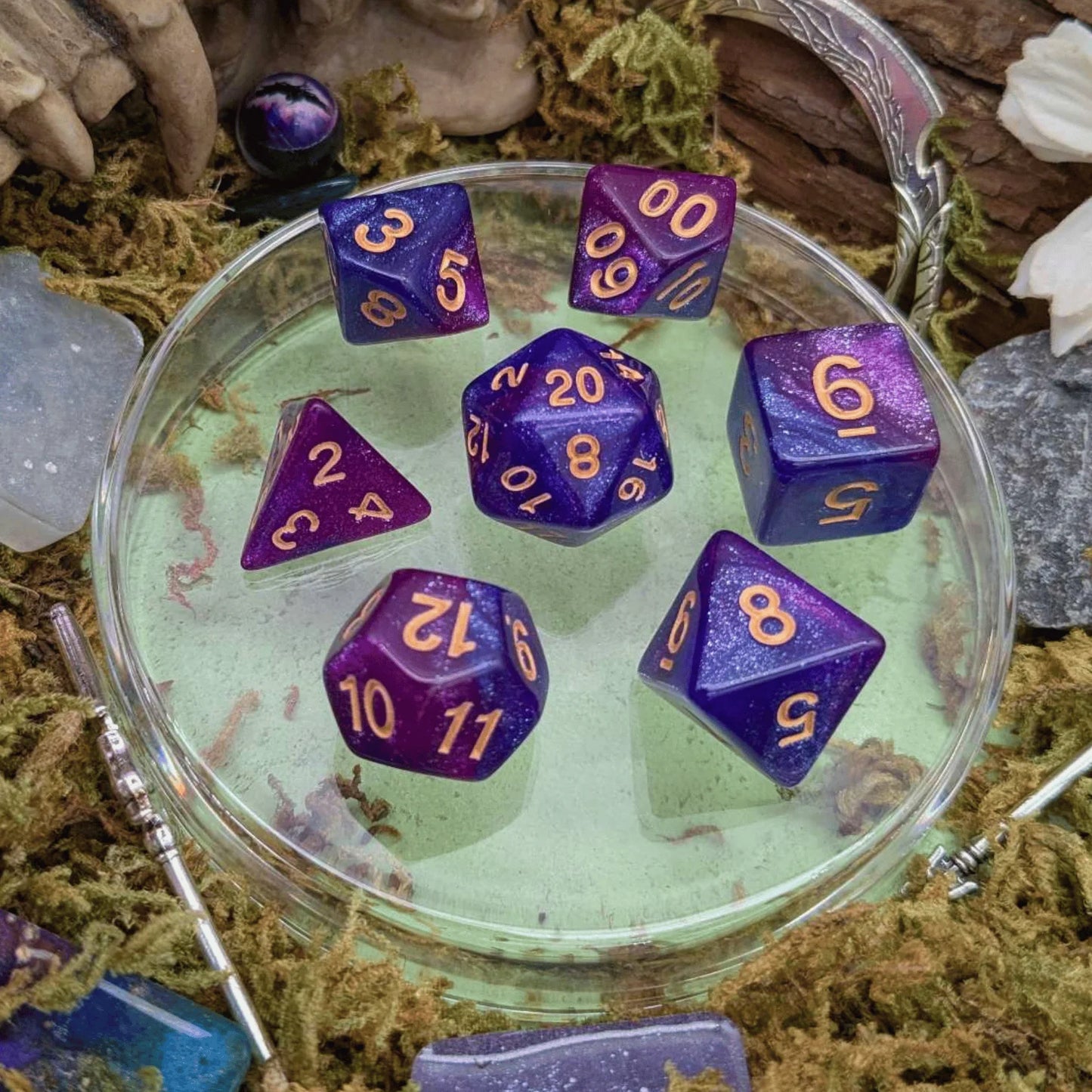 Dice Goblin: Galaxy Pink and Purple Dice Set