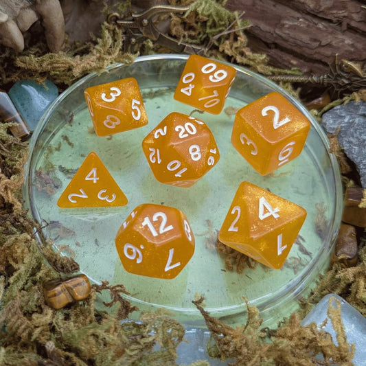 Dice Goblin: Shimmer Orange Dice Set