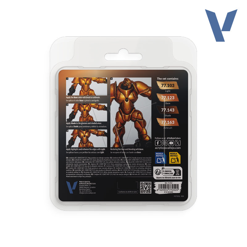 Vallejo: True Metallic Metal - Imperial Gold Paint Set