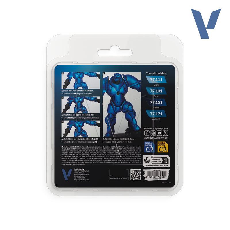 Vallejo: True Metallic Metal - Sapphire Blue Paint Set