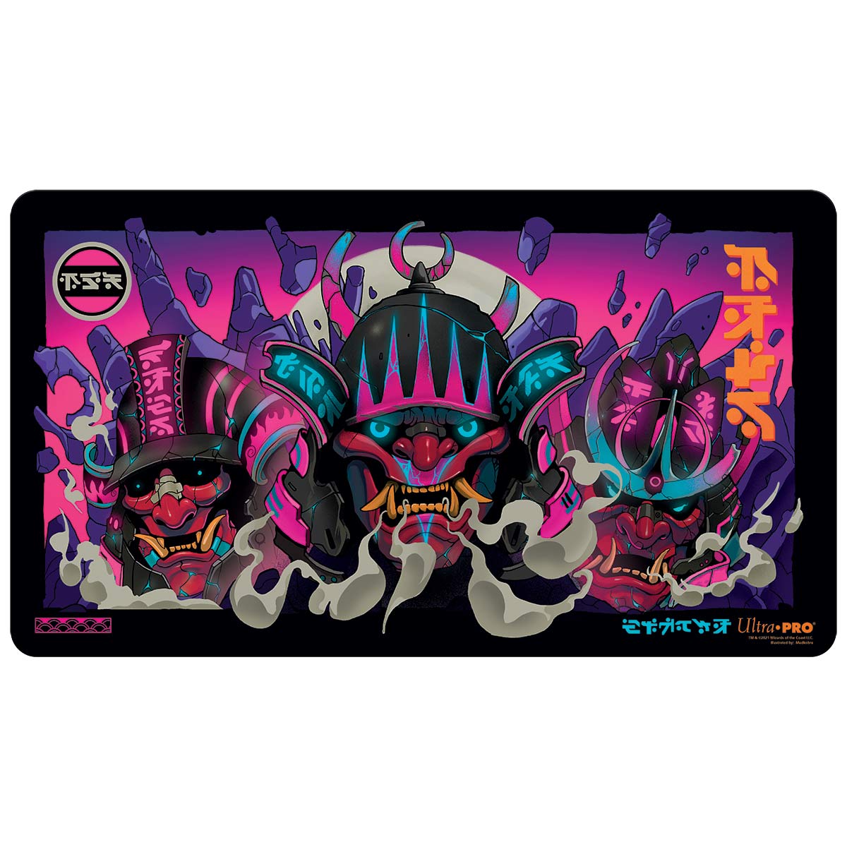 Magic: The Gathering: Kamigawa Neon Dynasty Black Stitched Playmat