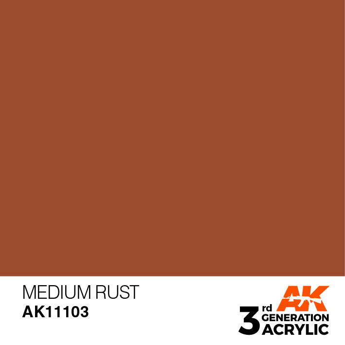 AK Interactive 3rd Gen Acrylic Medium Rust 17ml