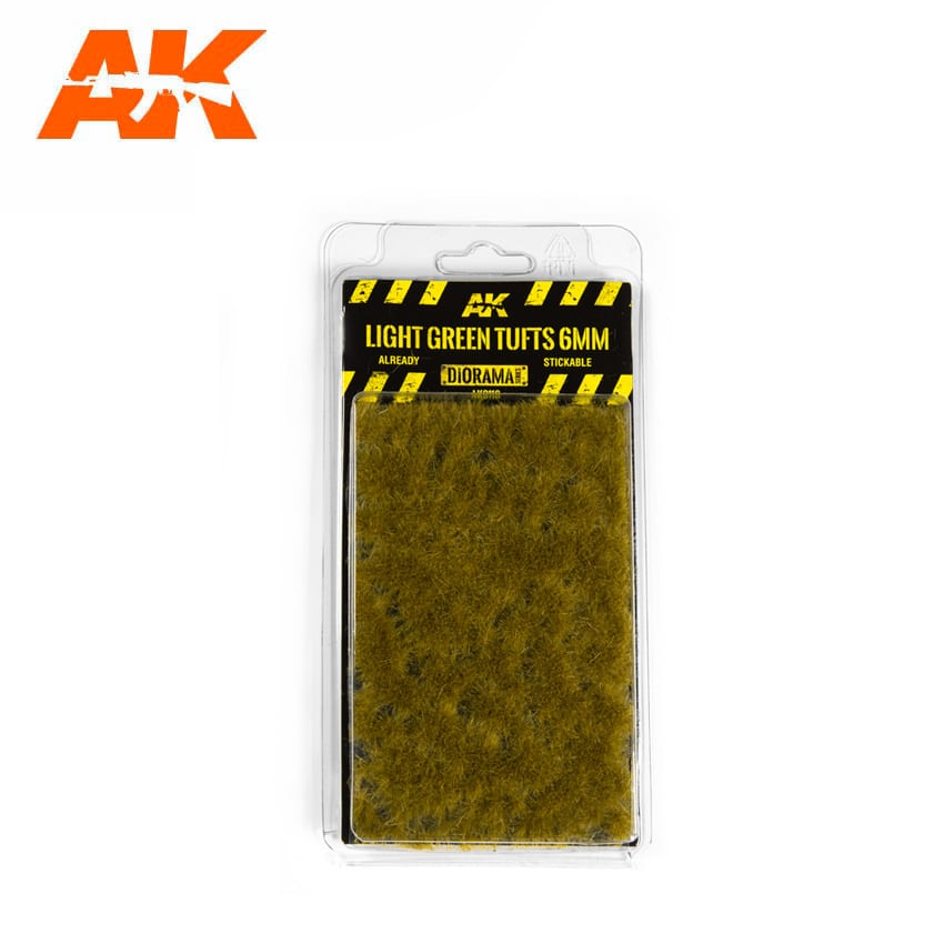AK Interactive Light Green Tufts 6mm