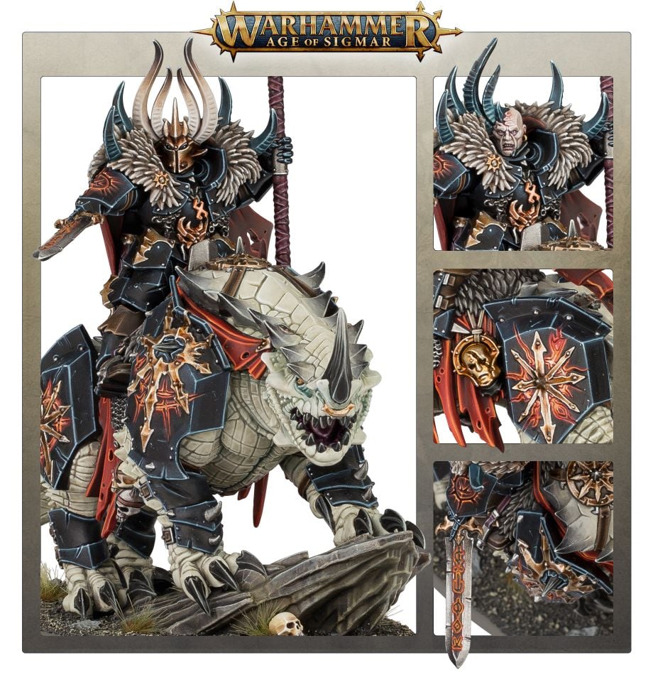 Warhammer Age of Sigmar: Slaves to Darkenss - Chaos Lord on Karkadrak