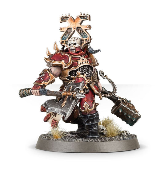 Warhammer Age of Sigmar: Aspiring Deathbringer with Goreaxe and Skullhammer