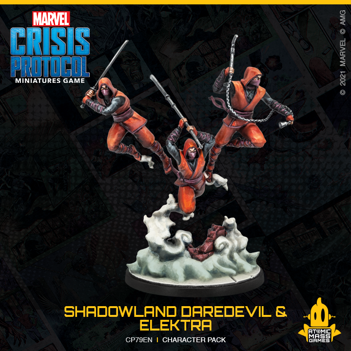 Marvel Crisis Protocol: Shadowland Daredevil & Elektra With Hand Ninjas
