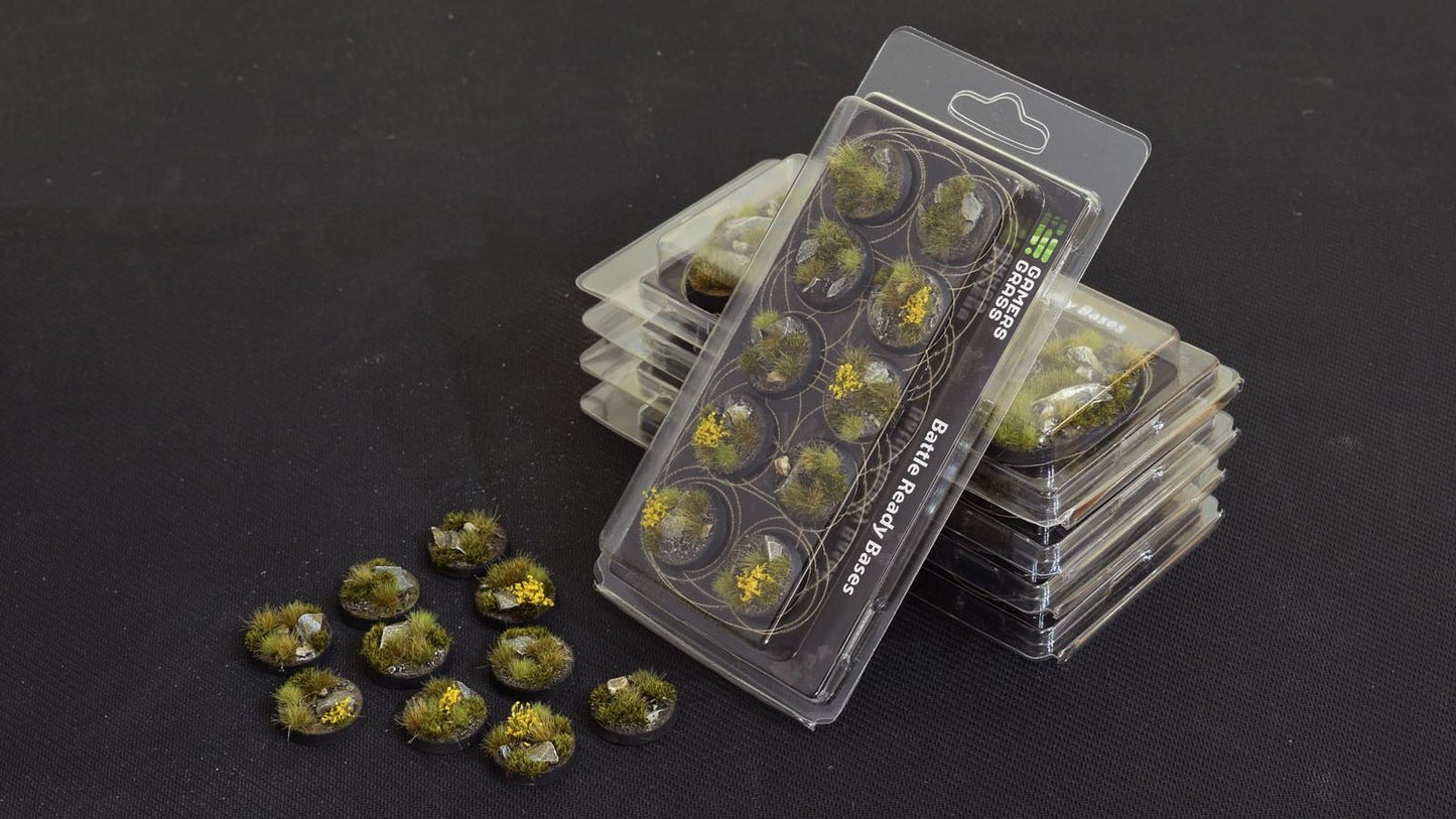 Gamers Grass Battle Ready Bases - Highland - Round 25mm (x10)