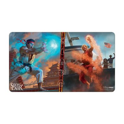 Magic The Gathering Secret Lair: Ryu, World Warrior & Ken, Burning Brawler Playmat