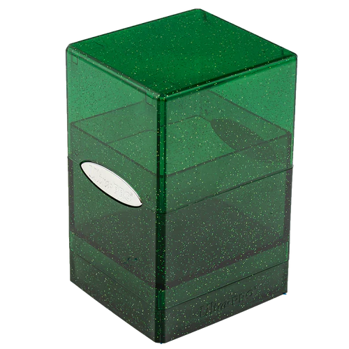 Glitter Satin Tower Deck Box (Green)