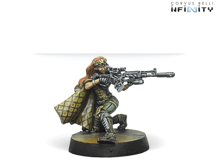 Infinity: Non-Aligned Armies Major Lunah, Ex-Aristeia! Sniper (Viral Sniper Rifle)