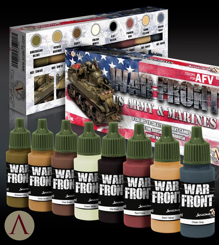 Scale 75 War Front US Army & Marines Paint Set