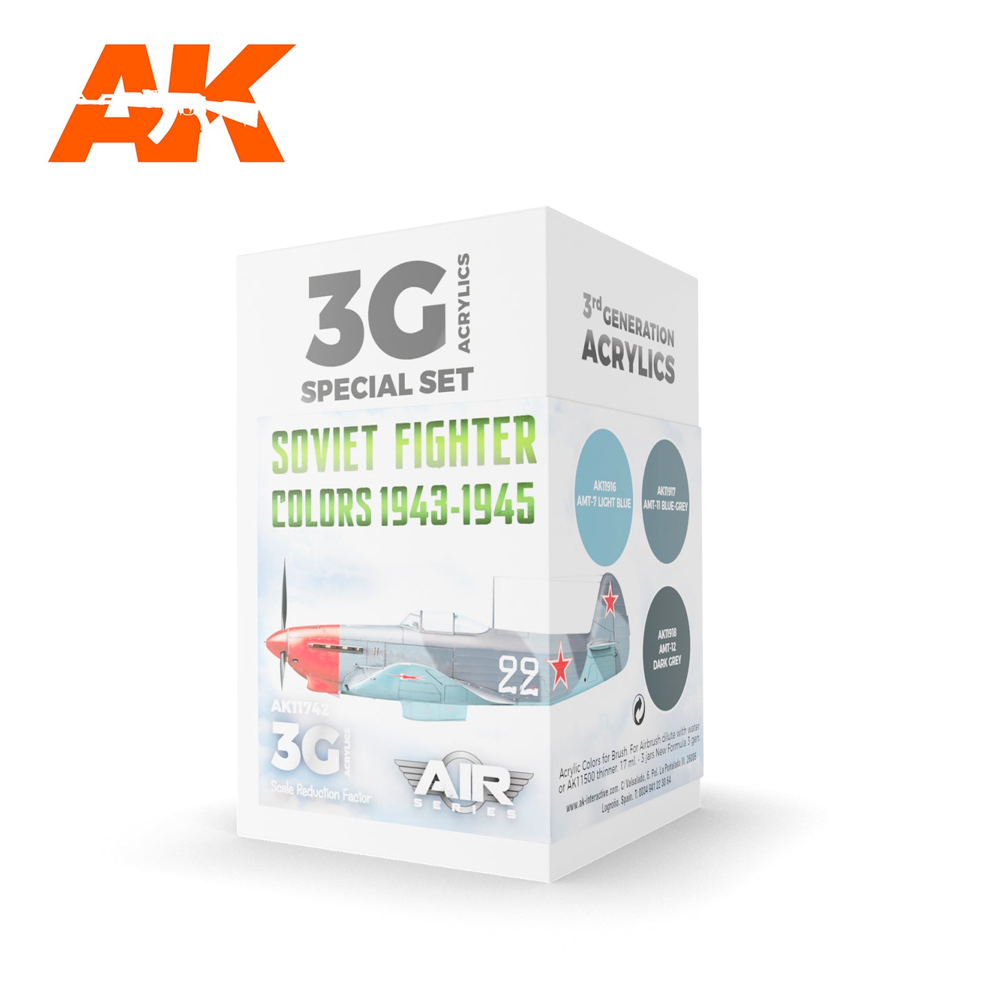 AK Interactive 3G Air - Soviet Fighter Colors 1943-1945 SET