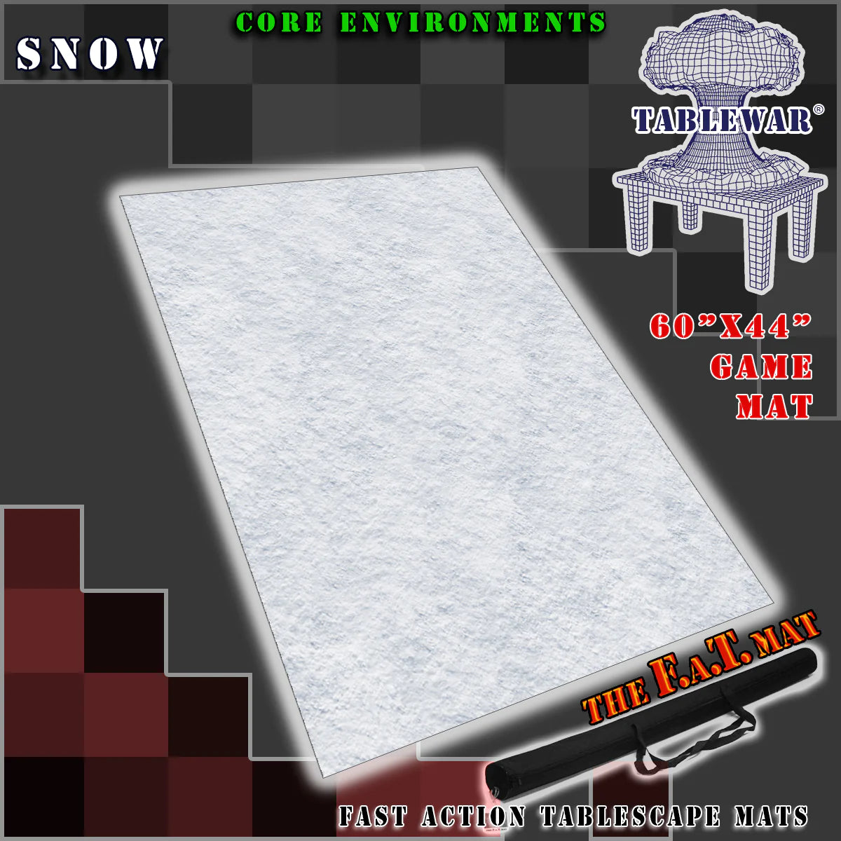 60"x44" 'Snow' F.A.T. Mat