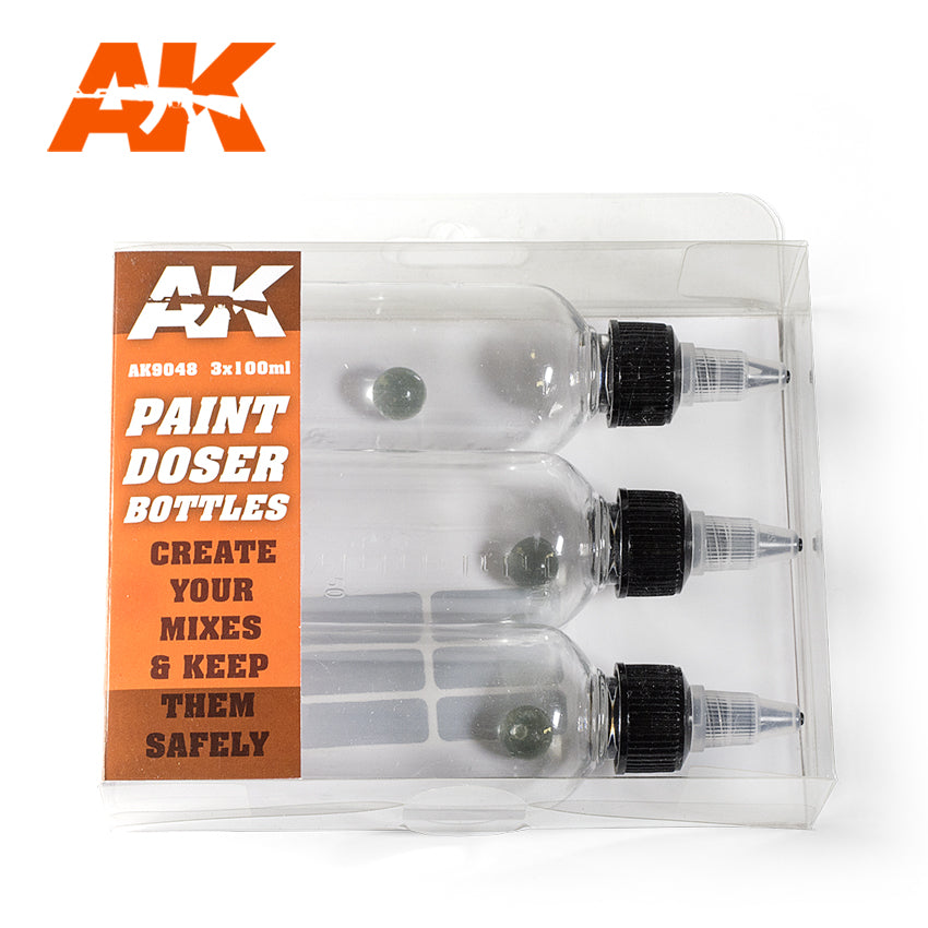 AK Interactive Paint Doser Bottles (100ml)