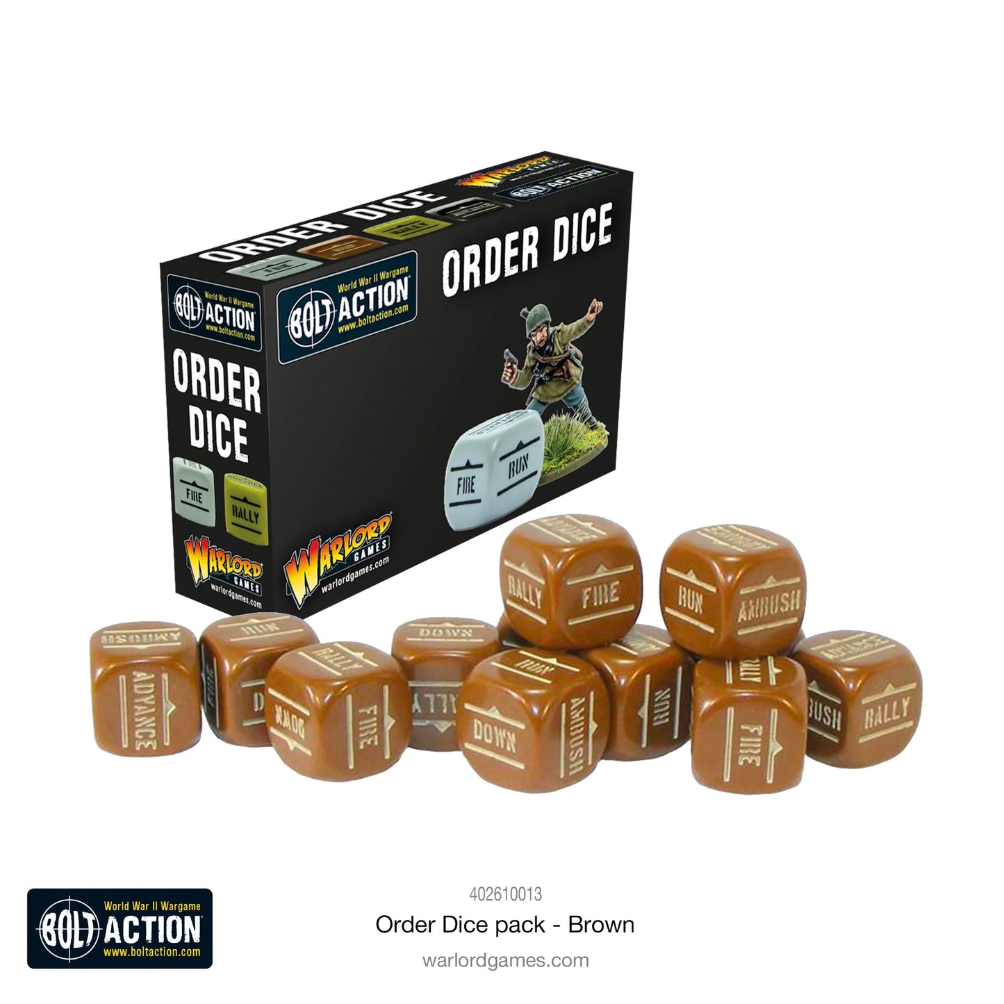 Bolt Action: Order Dice (Brown)