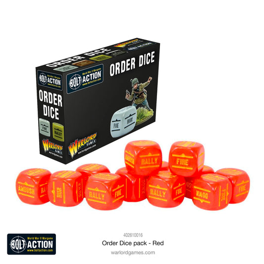Bolt Action: Order Dice (Red)