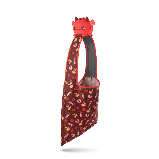 Plushie Tote Bag: Dark Red + Red Dragon