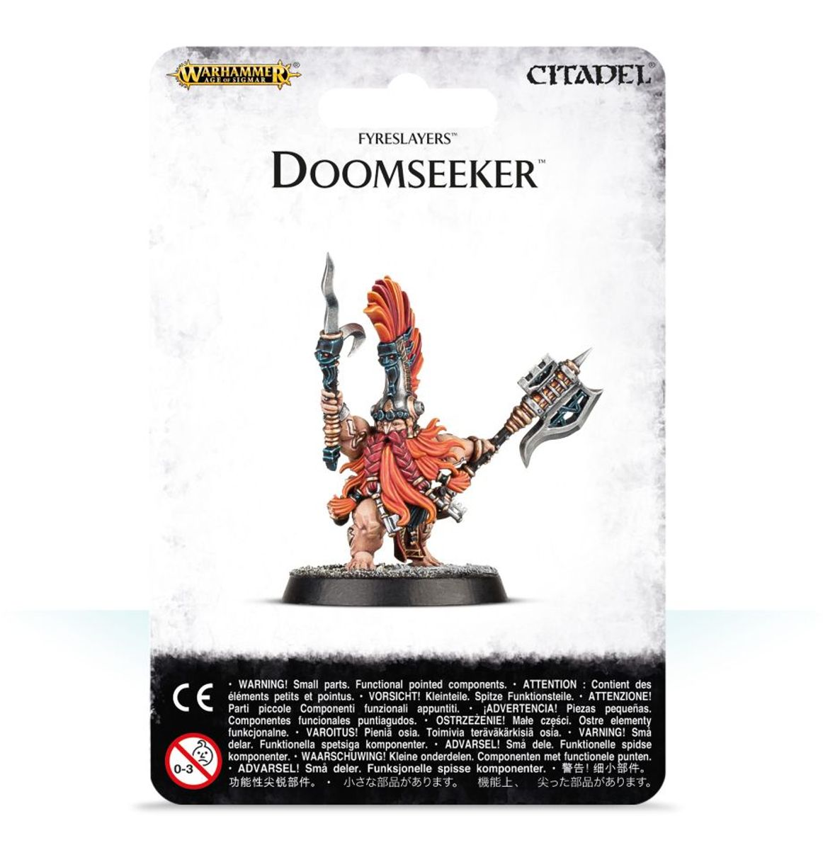 Box art for Fyreslayers - Doomseeker, a Fyreslayers miniature set: Doomseeker