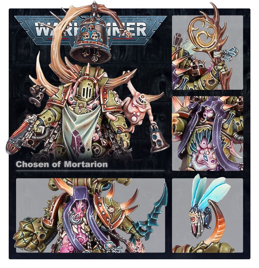 Warhammer 40000: Malignant Plaguecaster, Noxious Blightbringer, and Plague Marine Champion (GW Online Exclusive)
