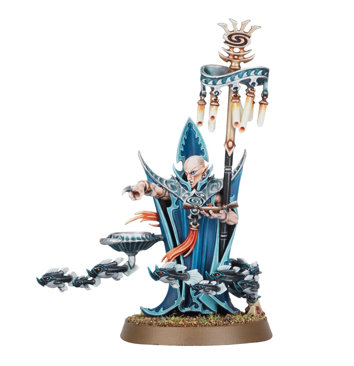 Box art for Idoneth Deepkin - Isharann Soulscryer, an Idoneth Deepkin miniature set: Isharann Soulscryer