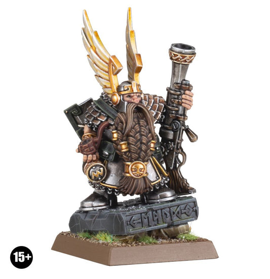 Warhammer The Old World: Dwarf Thane with Handgun on Oathstone (Expert Kit)