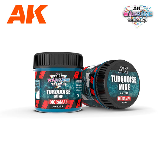 AK Interactive Wargame Battle Ground Terrains - Turquoise Mine - 100ml (Acrylic)