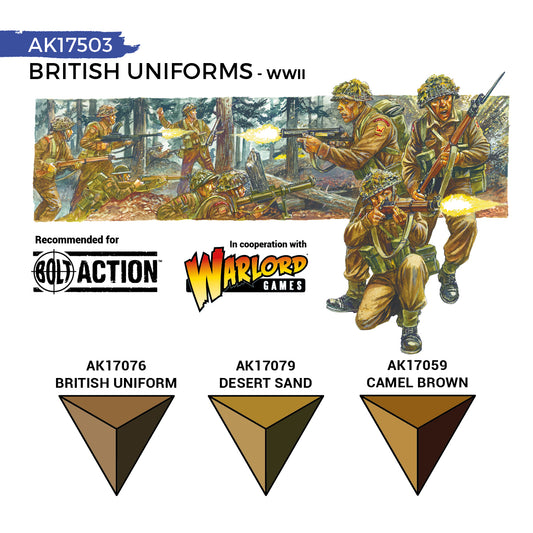 AK Interactive Quick Gen WWII British Uniform Paint Set