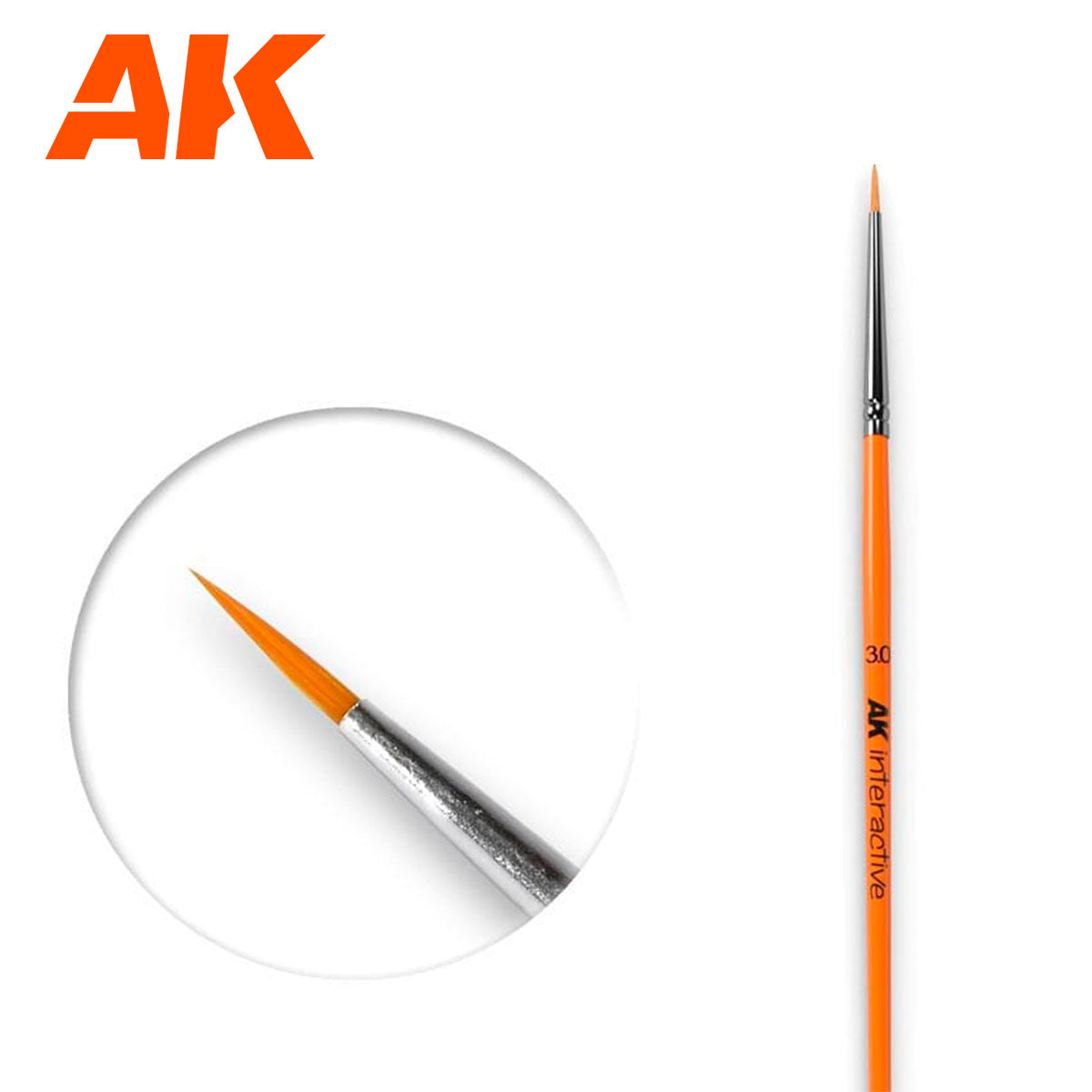 AK Round Brush 3/0 (Synthetic)