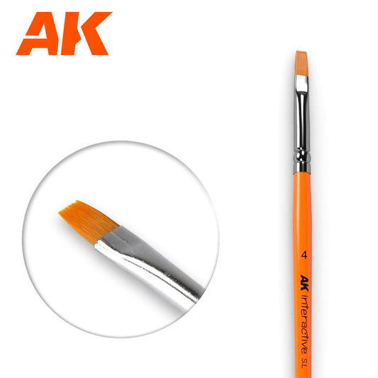 AK Flat Brush No. 4 (Synthetic)