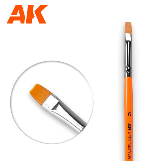 AK Flat Brush No. 6 (Synthetic)