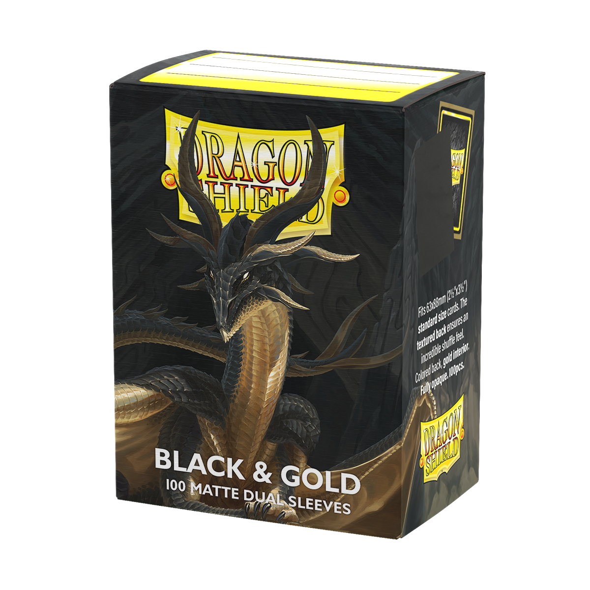 Dragon Shield Matte DUAL Black & Gold (100ct)