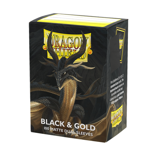 Dragon Shield Matte DUAL Black & Gold (100ct)